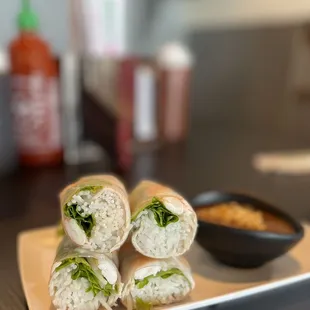 a plate of food on a table