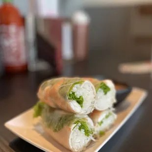 a plate of food on a table