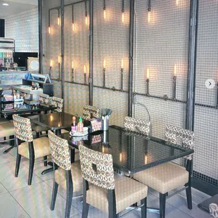 modern, clean dining  area