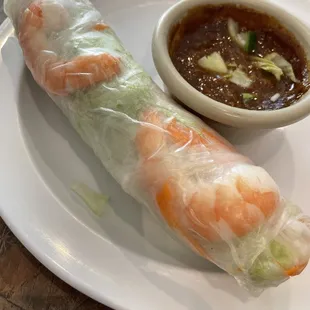 Business meeting with Spring Rolls! Delicious and fresh.