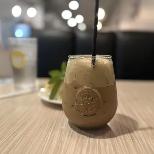 a drink with a straw