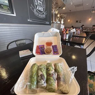 AIME SAMPLER SPRING ROLL! , the most amazing spring rolls in fullerton!