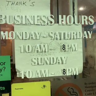 Their business hours