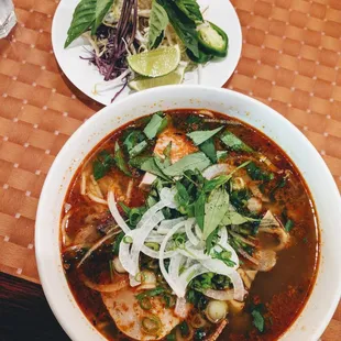 Bun bo hue! Was pretty good! Hearty, meaty, with a nice spicy kick