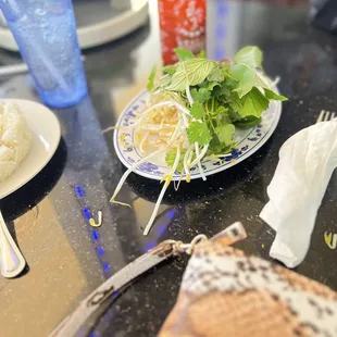 a plate of food on a table