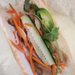 Two banh mi with almost nothing in it, My girlfriend didn&apos;t even want it