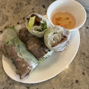 Pork spring rolls