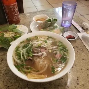 Pho and summer rolls