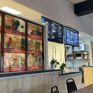 the menu of a restaurant