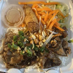 Beef Grilled Beef &amp; Eggroll with Vermicelli