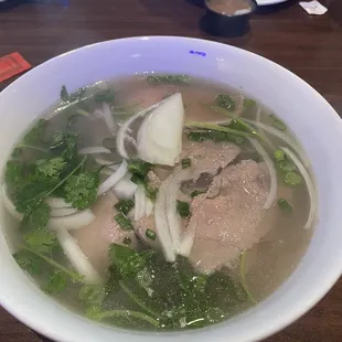 Special Beef Noodle Soup...never had onions in Phó before. Flavor was ok after I added stuff to it.