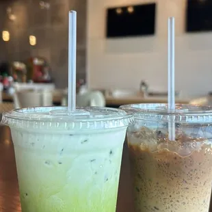 Green Thai tea &amp; Viet Coffee