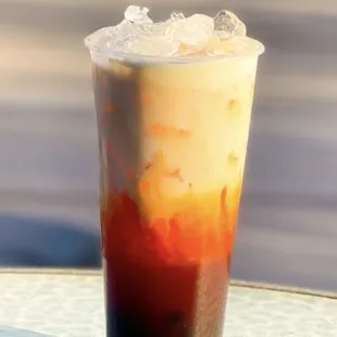 Thai Tea with Honey Boba