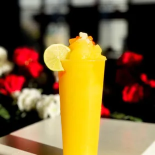 Passion fruit Slush with Rainbow Jelly