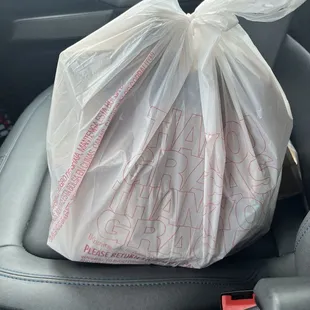 My lunch purchase from pho &amp; beyond all packaged up.