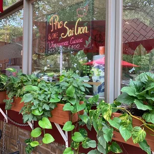 Outside seating sign