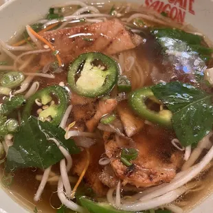 Grilled pork pho