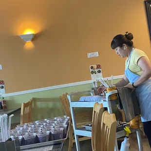 Fresh tapioca coming out