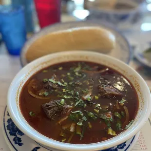 Beef stew and French bread bah