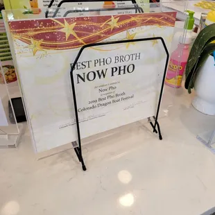 Best pho broth award