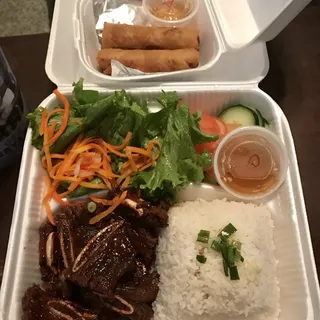 C12. Korean Style Grilled Beef Rice Plate