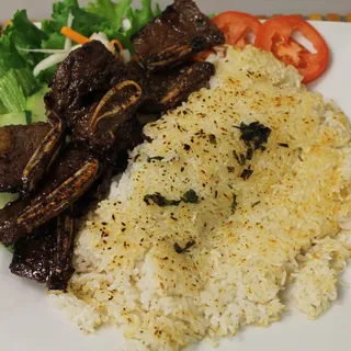C23. Korean Style Grilled Beef Crispy Rice Plate