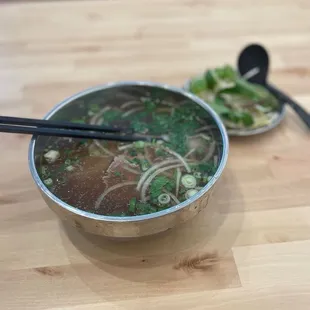 Rare steak pho