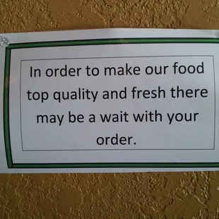 The wait was ridiculous.