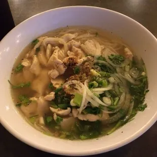 Pho Gai, essentially Vietnamese chicken-noodle soup.