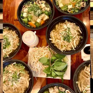 a variety of soups