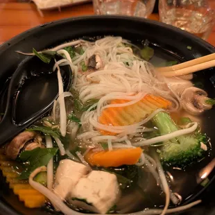 Tofu and vegetables pho.