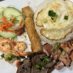 a plate of food on a table