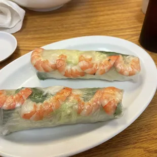 Fresh Shrimp Spring Rolls