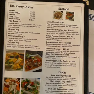 the menu