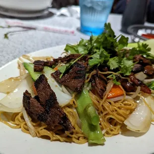 Bbq beef stir fry noodles!