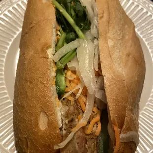 Banh mi thit nuong via Postmates covers lunch &amp; dinner! Not pictured: cha gio, goi cuon &amp; goi cuon dau hu