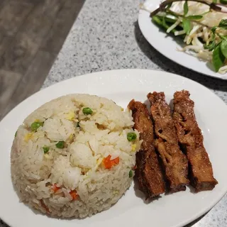 Rice with BBQ Beef