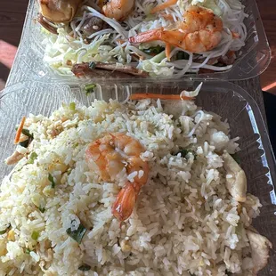 Fried Rice and vermicelli noodles