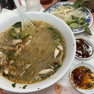 My $13 Large Clear Noodle Chicken Pho - very delicious!
