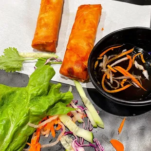 We attacked two egg rolls before I snapped a picture...they came out crispy, hot, and were really good!