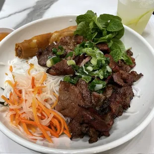 V4 Grilled Pork Fried Eggroll Over Vermicelli