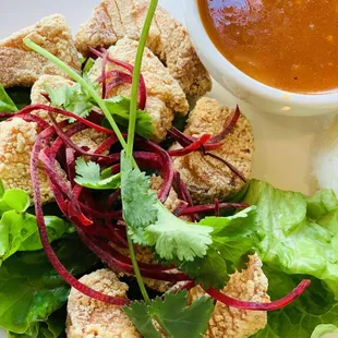 Deep Fried Salmon with House Special Sauce