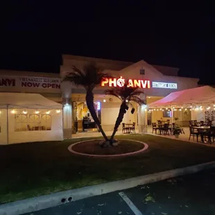 Dine out area with tents &amp; heaters