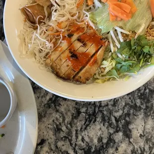 Chicken with noodles, son says it was pretty good!