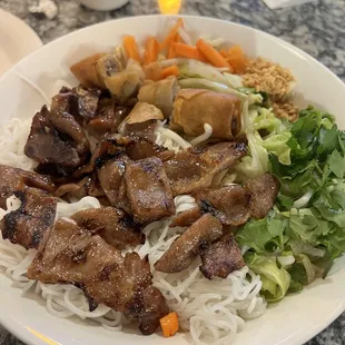 beef and egg roll vermicelli