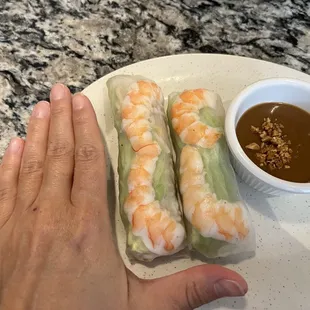 Tiny spring rolls, I do not recommend