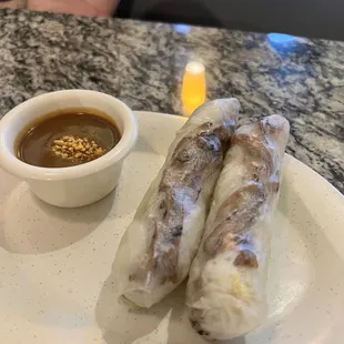 Beef spring rolls