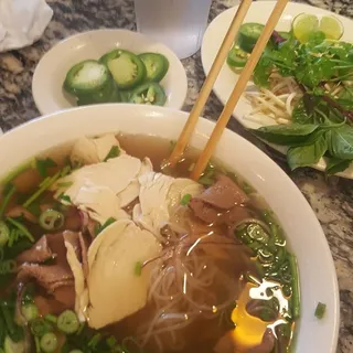 A2. Shrimp, Steak and Chicken Noodle Soup