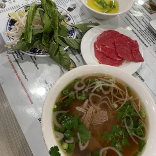 Beef P2. Pho Rare Eye Round Steak and Brisket Noodle