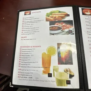 Appetizer menu